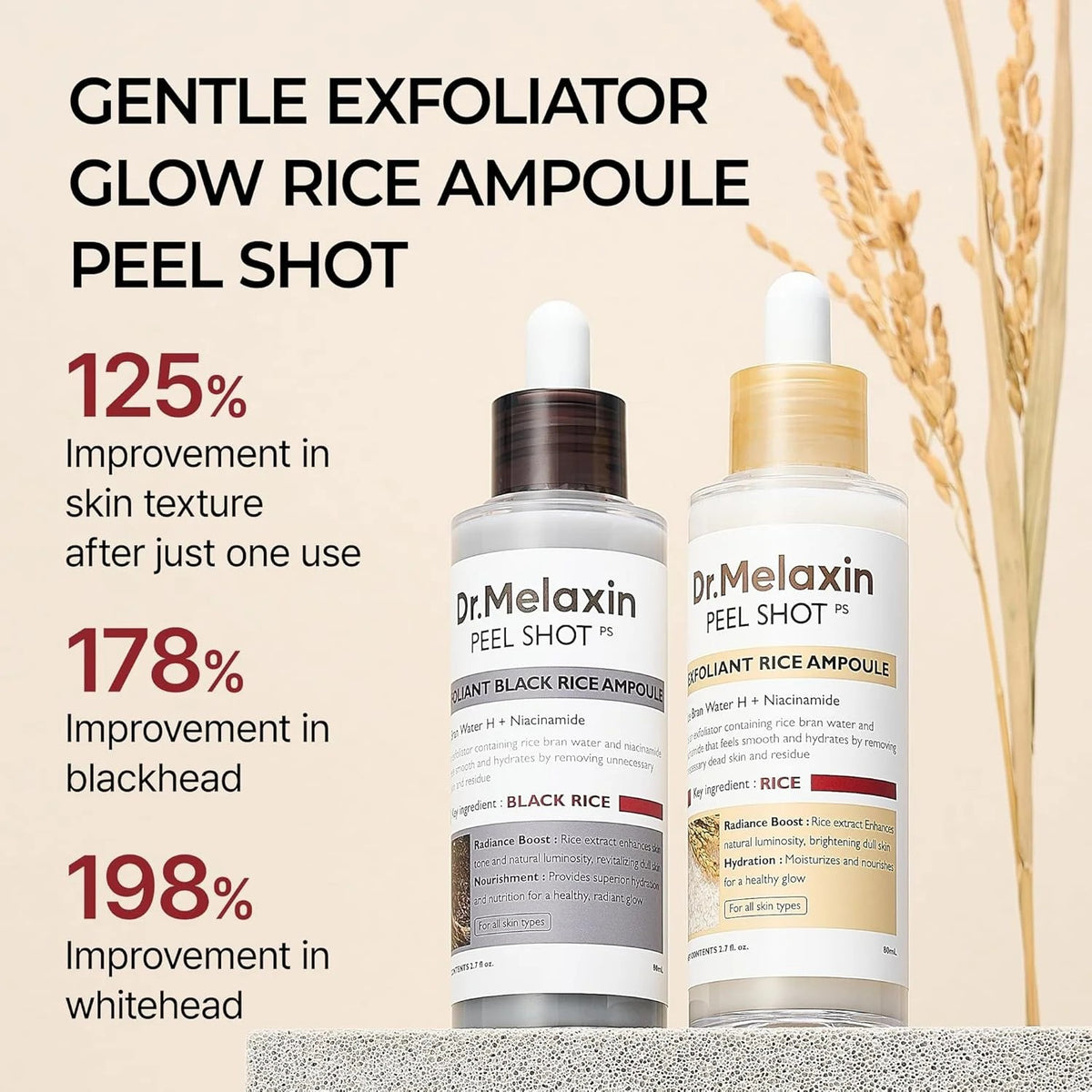 Dr. Melaxin Peel Shot Exfoliant Black Rice Ampoule
